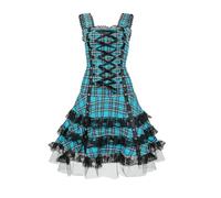 Robe médiévale pour femme, robe rétro sans manches pour femme, Renaissance victorienne Costume Slim Fit élégant costume de bracelet classique princesse Cosplay Kostüme pour Halloween et carnaval
