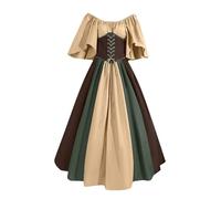 Robe Médiévale pour Femmes Rétro Renaissance Deguisement Victorienne Renaissance gothique Steampunk Gothique Vintage Medievale Fête Gothique Carnaval Halloween Grande Taille Robe de Soirée Cocktail