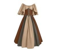 Robe Médiévale pour Femmes Rétro Renaissance Deguisement Victorienne Renaissance gothique Steampunk Gothique Vintage Medievale Fête Gothique Carnaval Halloween Grande Taille Robe de Soirée Cocktail