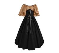 Robe Médiévale pour Femmes Rétro Renaissance Deguisement Victorienne Renaissance gothique Steampunk Gothique Vintage Medievale Fête Gothique Carnaval Halloween Grande Taille Robe de Soirée Cocktail