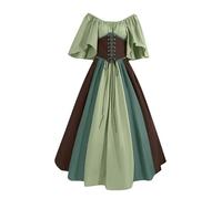 Robe Médiévale pour Femmes Rétro Renaissance Deguisement Victorienne Renaissance gothique Steampunk Gothique Vintage Medievale Fête Gothique Carnaval Halloween Grande Taille Robe de Soirée Cocktail