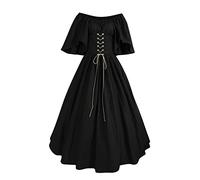 Robe Médiévale pour Femmes Rétro Renaissance Deguisement Victorienne Renaissance gothique Steampunk Gothique Vintage Medievale Fête Gothique Carnaval Halloween Grande Taille Robe de Soirée Cocktail