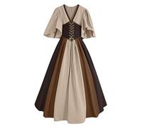 Robe Médiévale pour Femmes Rétro Renaissance Deguisement Victorienne Renaissance gothique Steampunk Gothique Vintage Medievale Fête Gothique Carnaval Halloween Grande Taille Robe de Soirée Cocktail