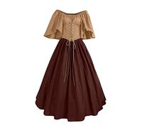 Robe Médiévale pour Femmes Rétro Renaissance Deguisement Victorienne Renaissance gothique Steampunk Gothique Vintage Medievale Fête Gothique Carnaval Halloween Grande Taille Robe de Soirée Cocktail