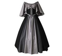 Robe Médiévale pour Femmes Rétro Renaissance Deguisement Victorienne Renaissance gothique Steampunk Gothique Vintage Medievale Fête Gothique Carnaval Halloween Grande Taille Robe de Soirée Cocktail