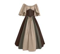Robe Médiévale pour Femmes Rétro Renaissance Deguisement Victorienne Renaissance gothique Steampunk Gothique Vintage Medievale Fête Gothique Carnaval Halloween Grande Taille Robe de Soirée Cocktail