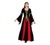Robe Médiévale Robe Corset Pour Halloween Rétro À Lacets & Manches Évasées