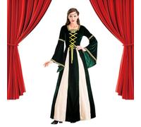 Robe Médiévale Robe Corset Pour Halloween Rétro À Lacets & Manches Évasées