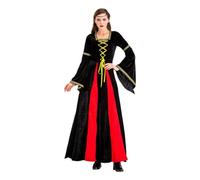 Robe Médiévale Robe Corset Pour Halloween Rétro À Lacets & Manches Évasées