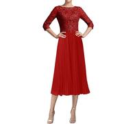 Robe Mere De La Mariee Robe de soirée élégante for mère la mariée, en mousseline soie et dentelle, avec appliques(Color 8,14)