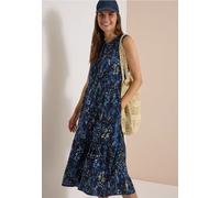 Cecil Robe midi avec col Fendu et imprimé Urbain Bleu foncé L