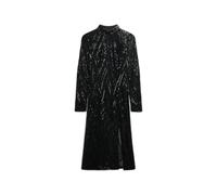 Superdry Open Back Long Sleeve Midi Dress Noir M Femme