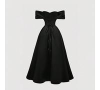 Robe mi-longue à épaules dénudées et taille nouée pour femmes grandes tailles, bordeaux, automne/hiver, Halloween, L'Étrange Noël de Monsieur Jack, costume d'Halloween pour femmes, soirée, élégante, r