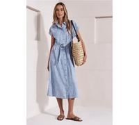 Robe mi-longue avec patte de boutonnage
