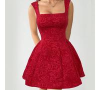 Robe mi-longue d'été sans manches de couleur blanche unie, simple et décontractée pour un port quotidien. Robe de retour de fête rouge. Robe de soirée rouge. Robe rouge. Petite XXS,Petite XS,Petite S,
