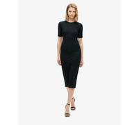 Superdry W8011766a Short Sleeve Midi Dress Noir M Femme