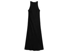 Superdry Satin Racer Sleeveless Long Dress Noir XS Femme