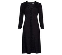 Superdry Lace Trim Long Sleeve Midi Dress Noir L Femme