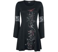 Robe mi-longue Gothic de Alchemy England - Bleeding Rose - S à XXL - pour Femme - noir S