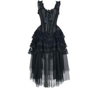 Robe mi-longue Gothic de Gothicana by EMP - Robe Corset Gothique Élaborée - S à XXL - pour Femme - noir M