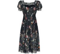 Robe mi-longue Gothic de Jawbreaker - Robe Mi-Longue Imprimée Night Garden - XS à 3XL - pour Femme - multicolore XS