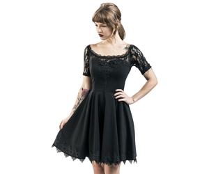 Robe mi-longue Gothic de Spin Doctor - Robe Courte Amara - XS à 4XL - pour Femme - noir XS