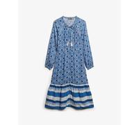 Superdry Printed Long Sleeve Short Dress Bleu S Femme