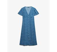 Robe mi-longue imprimÃ©e boutonnÃ©e femme Superdry Bleu L