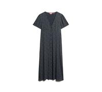 Superdry Print Button Tea Short Sleeve Dress Bleu XS Femme
