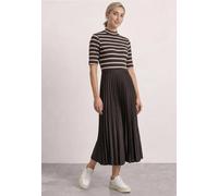 Robe mi-longue plissée à rayures