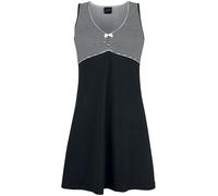 Robe mi-longue Rockabilly de Pussy Deluxe - Robe Mini Rayures - XS à S - pour Femme - noir/blanc S