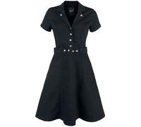 Robe mi-longue Rockabilly de Queen Kerosin - Robe Workwear - S à XL - pour Femme - noir M