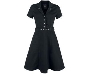 Robe mi-longue Rockabilly de Queen Kerosin - Robe Workwear - S à XL - pour Femme - noir M