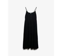 Robe mi-longue semi-boutonnÃ©e Ã volants femme Superdry Noir XL