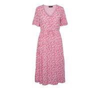 Pieces Tala String Tie Short Sleeve Midi Dress Rose XL Femme