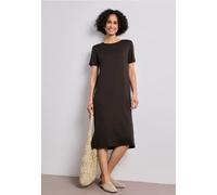 Robe midi à manches courtes avec détail de fente