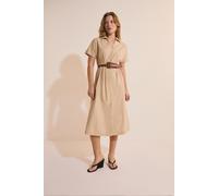 Robe midi avec boutons en coton - Roberto - XL - Sable - Femme - Etam