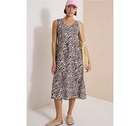 Cecil Robe midi avec col en V et imprimé zèbre Marron Cacao XXL
