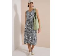 Cecil Robe midi avec col en V et imprimé zèbre Palm Breeze Vert XL