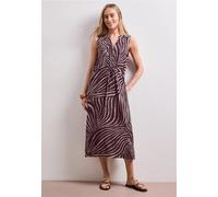 Robe midi avec col fendu et fermeture zip