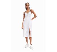 Robe midi bretelles femme Desigual - blanc - XS