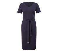 Robe midi cintrÃ©e en tricotine Ã ceinture nouÃ©e femme COMMA Bleu 44