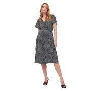 Robe midi croisée Vila Vilovie - Noir/AOP Sally - Femme - Taille 46 44