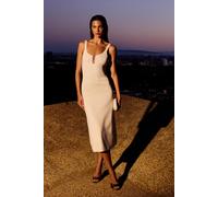 Robe midi décolletée avec détails anneaux - Pinto - XL - Ecru - Femme - Etam