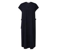 Robe midi en crÃªpe viscose col V ceinture nouÃ©e femme COMMA Bleu 40