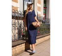 Robe midi en jersey avec manches bouffantes