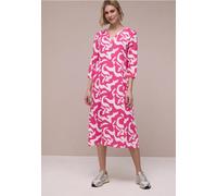 Robe midi en lin avec imprimé
