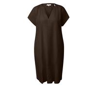 Robe midi en lin mélangé avec poches fendues femme s.Oliver Marron 48