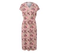 Robe midi en mÃ©lange de coton avec cordon de serrage et col en V passepoilÃ© coupe ample grenade femme s.Oliver Rouge 48