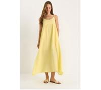 Robe midi en mousseline texturée avec poche S